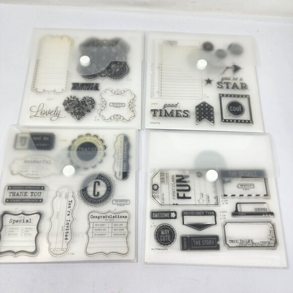 Close To My Heart My Acrylix Stamp Lot 12 Sets Alphabet Assorted Designs New - Picture 6 of 7